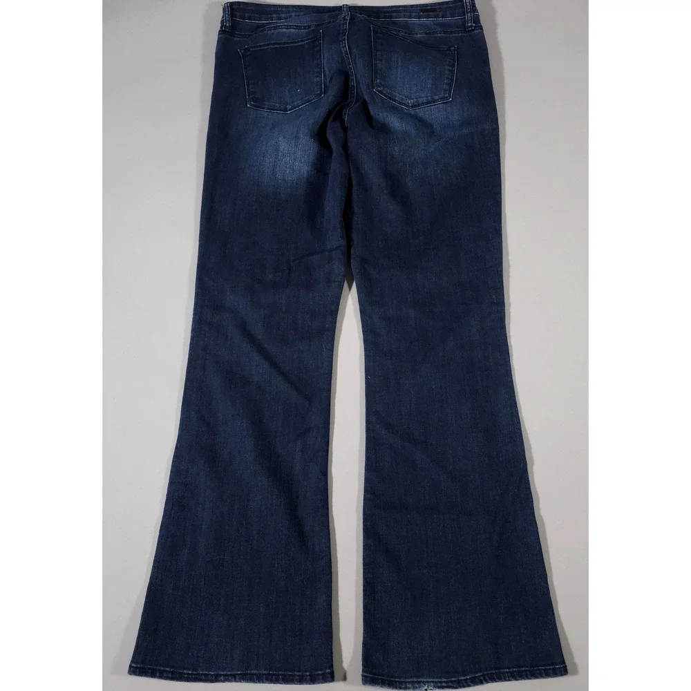 Kut‎ from the Kloth Baby Bootcut Jeans Womens 16S Dark Blue Stretch Denim